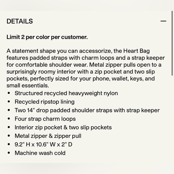 BAGGU Heart Nylon Bag 🖤 - Picture 2 of 4